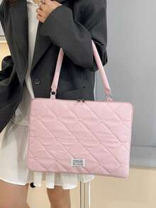 1個學生筆電包 11"/13"/15" 蝴蝶結印花休閒中性保護套 小收納袋 文件袋 筆電保護套 電腦攜帶包 11 13 15" 便攜式桌上型保護袋 適用於Mac Book HP 女孩、青少年女孩與男孩 適用於iPad Air 4 5 Pro 保護殼 防震包 - 粉色 - 查看 9