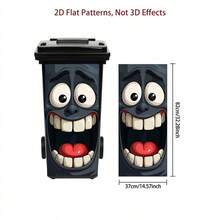 1pc Funny Animal Series Trash Can Sticker, Includes 3D Monkey, Panda, Cat, Rabbit Patterns, PVC Self-Adhesive Material Suitable For Outdoor Trash Cans - Multicolor - View 41
