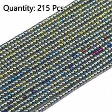 215顆 2mm 多色迷你玻璃種子珠 DIY 珠寶製作項鍊、手鍊、耳環手工串珠配件材料 - DIY串珠 - 查看 14