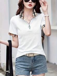 Fashionable Casual Top For Women - 白色的 - 查看 3
