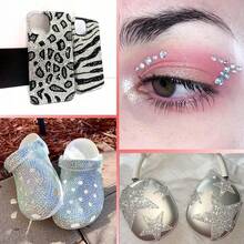 15000 Pcs White Resin Rhinestones For Crafting, Silver Flatback 2-6 Mm Gems Jelly Rhinestones, Mixed Sizes Bedazzling Gems Crystal For Nail Art Face Makeup Craft DIY Accessories - Multicolor - View 1