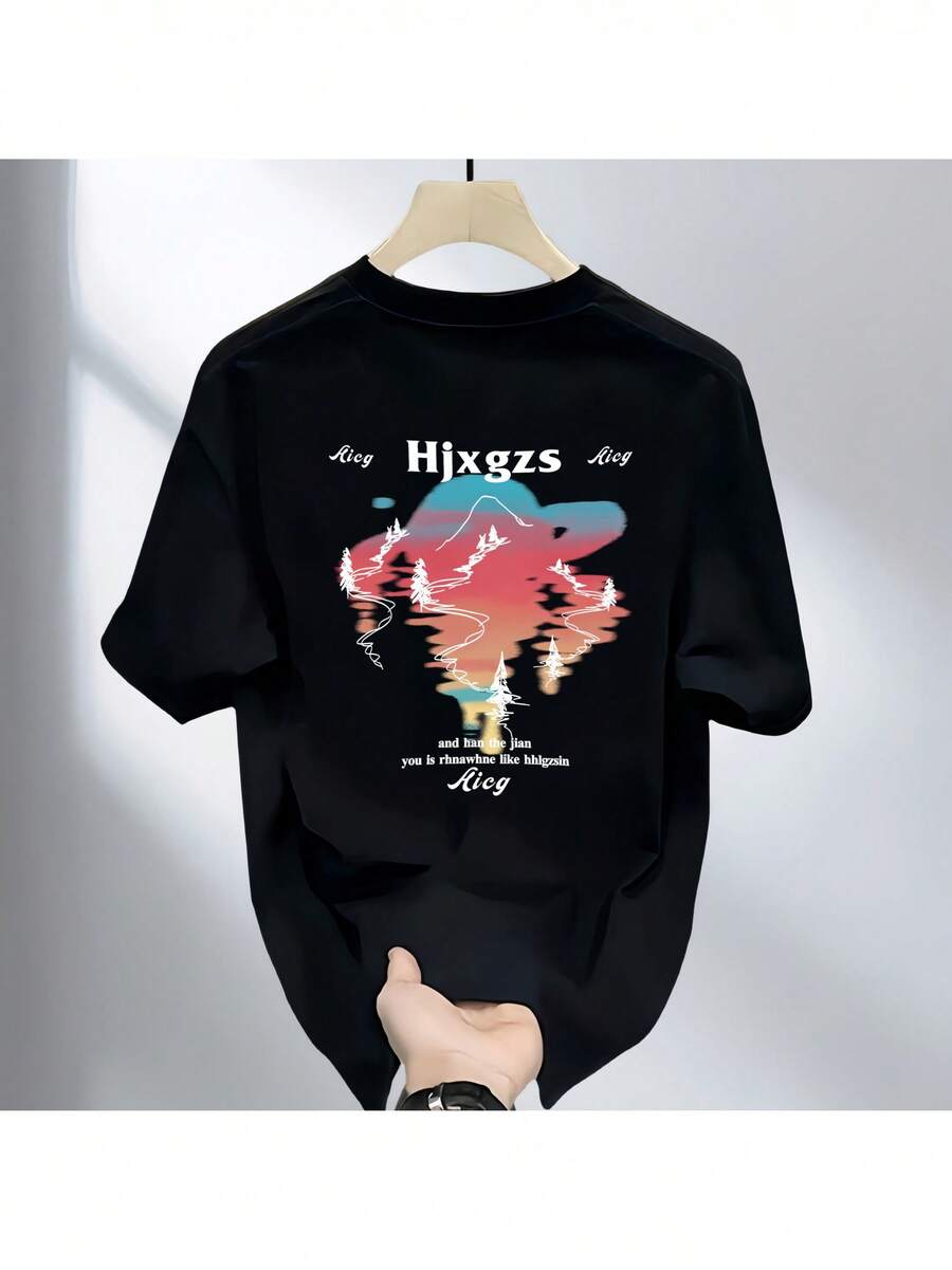 Men T-Shirts - 黑色 - 查看 1