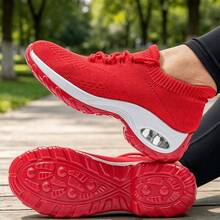 Women Walking Shoes - Red - View 6