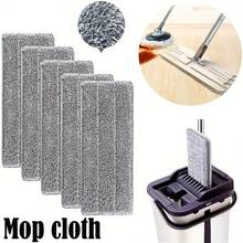 6 pièces, Tampon de rechange pour balai Joybos en superfibre, Chiffon de balai plat, Chiffon de balai de rechange durable, Décontamination puissante, Haute absorption d'eau, Utilisation à sec et humide, Facile à nettoyer, Fournitures de nettoyage - Version épaissie - Voir 8