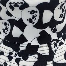 1pc New Panda Pattern Bucket Hat, Suitable For Gifts, Beach Travel, Reversible Design - Panda - View 5
