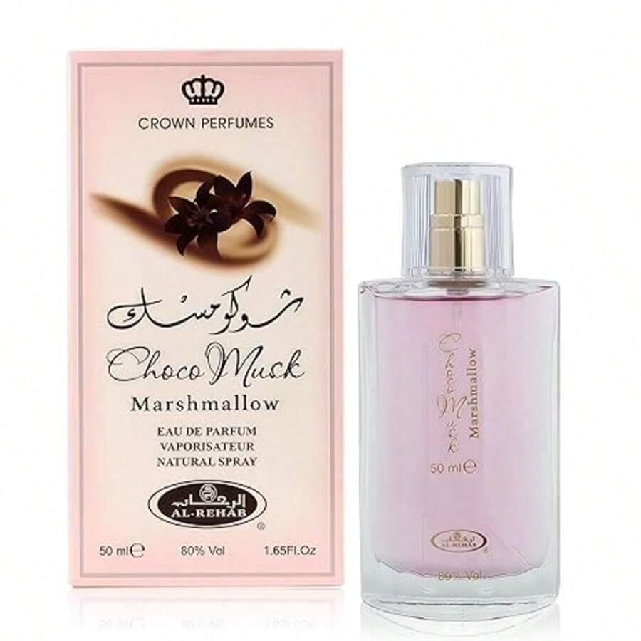 Marshmallow Eau De Parfum Spray 50ML (1.65 OZ) By Al Rehab | Strawberry Stuffed Marshmallows, Dusted With Cocoa Kisses - Sweet - View 1