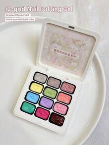 MORDDA 12色圖案膠水暈染高飽和度熱門半固態美甲凝膠 專業美甲沙龍使用 - 彩色 - 查看 10
