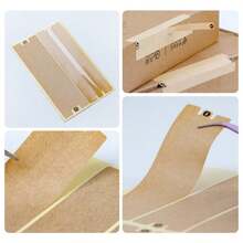 10pcs Anti-Disassembly Kraft Paper Open Adhesive Aircraft Box Sealing Paste Ins Style Arrow Express Easy-To-Tear Paste - Sealing Tape - View 4