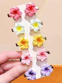 291/10/6pcs/Set Exquisite Tulle Butterfly Hair Accessory Set, Rainbow Color Hair Ties Soft And Non-Damaging, Flower And Butterfly Hair Clips With Delicate Rhinestones - Suitable For Girls And Teens, Daily Braiding, Party Styling, One-Click Effortless, A Set For Versatile Cute Hairstyles, Ideal Gift Choice, Essential For Kawaii Looks - Multicolor - View 5