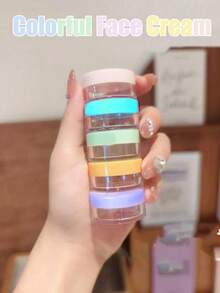 5pcs/Set 10g Colorful Cream Travel Samples, Cosmetic Moisturizing Containers, Refillable Plastic Travel Jars With Lids, Suitable For Lotions, Sunscreen, Face Creams - Random Colors - Multicolor - View 3