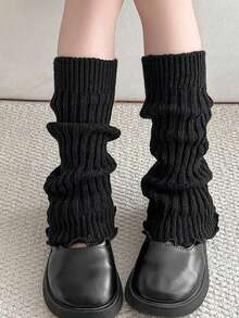 1 Pair Princess Style Vertical Striped Frill Trim Leg Warmers, Warm Knee/Leg Protector For Kids, All Season - Multicolor - View 14