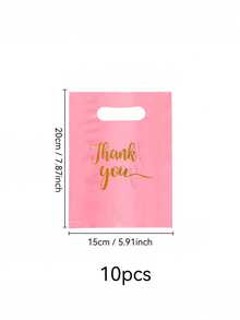 150pcs Pink Thank You Plastic Gift Bags Set - Durable, Fashionable, Reusable, 3 Sizes (Small, Medium, Large), Suitable For Retail Or Gift Shop Packaging, Gift Bags, Gift Wrapping, Fashionable Packaging, Sturdy Structure, Small Size With "Thank You" Design - Pink Thank You Gift Bag Set - View 15