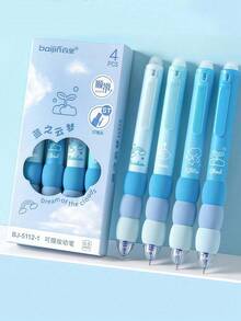 1/2/4/8pcs Erasable Gel Pens (0.5mm), Blue/Black Optional, With ST Press Function And Erasable Cap, Suitable For Daily Writing, Office, Notes, Exams, Learning Rewards And Back To School Gifts - Back To School Essential - A - View 9