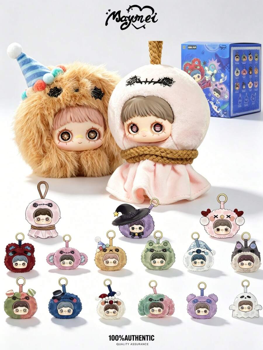 MayMei Crazy Circus Series Blind Box | Cute Gothic Style Anime Figure | Collectible Art Doll | Desk Decor & Bag Charm | Birthday Halloween Christmas Gift (12 Regular + 3 Hidden Versions)