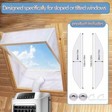 Kit Penyegel Jendela AC Portabel, Pemasangan Tanpa Bor, Pengikat Resleting, Cocok Untuk AC Portabel, Tersedia Dalam Berbagai Ukuran, Pilihan Ideal Untuk Menjaga Interior Rumah Anda Tetap Sejuk - MultiWarna - View 7