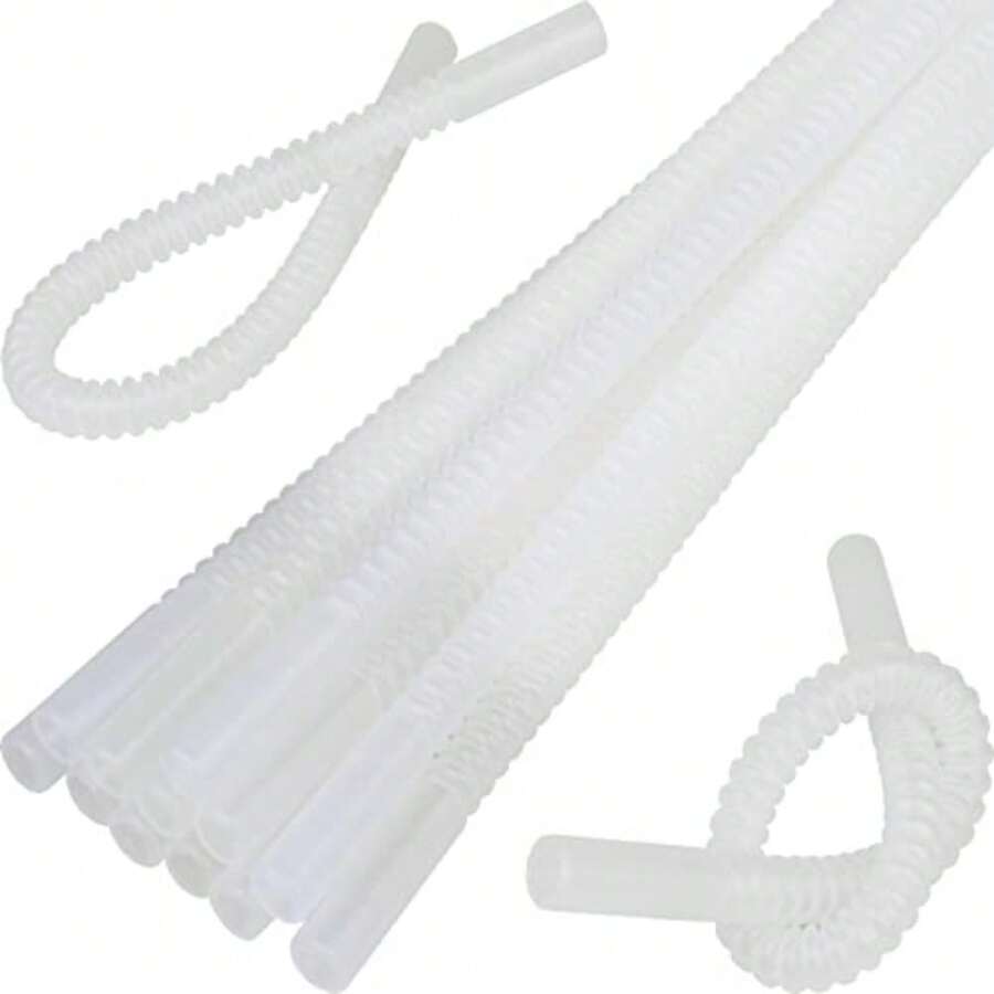 Pajitas doblables Pajitas flexibles de 11 pulgadas de largo, pajita de beber Bendy reutilizable, paquete de 14 - Por supuesto - Ver 1