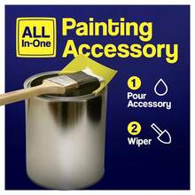 1 Piece Of Paint Can Nozzle, Compatible With All Half Liter Paint Cans, All-In Pouring Accessory, Brush Holder, Paint Bucket Accessory. - Yellow - View 3