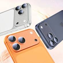2入裝強化玻璃相機鏡頭保護貼，適用於 iPhone 17 Pro Max 與 17 Pro，防刮設計，簡易安裝，鏡頭保護配件 - 橘色 - 查看 6