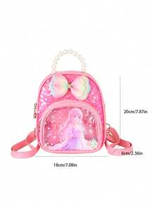 1pc This Stylish Pu Sequined Mini Princess Backpack Features A Unique And Sweet Design Suitable For Various Occasions. Versatile And Easy To Use, It'S Perfect For Outdoor Activities, Playtime, Commuting, And More, Making It A Perfect Gift For Teenagers. - Multicolor - View 9