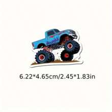 50pcs Monster Trucks Exquisite And Fun Stickers Decorative Notebook Phone Cases Cartoon Creative Stickers - Multicolor - View 3