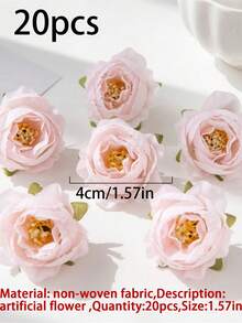 10/20個 1.57英吋人造春夏裝飾玫瑰花頭，適合婚禮與訂婚花藝裝飾、DIY手工、家居擺飾、花環與花束製作、桌面中心裝飾、新娘花束與手腕花，女性完美禮物，四季適用 - 彩色 - 查看 16