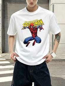 Marvel Marvel Comics The Spectacular Spider-Man camiseta gráfica 100% algodón ropa de hombre camisetas de hombre ropa de vacaciones para hombre serie Marvel regalos para hombre ropa urbana - Blanco - Ver 1