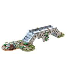 Mittelalterliche Brücke Kleinteile-Montagemodell, ABS-Kunststoff, Braun/Grau/Mehrfarbig, zur Sammlung und Dekoration für Zuhause - MOC-74371 317 Stück - Übersicht 6