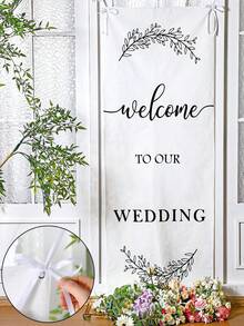 2pcs/Set Adjustable Wedding Sign Holder + Wedding Welcome Banner/Standard Ceremony Banner, Wedding Seating Chart Stand; Suitable For Birthday Party, Bridal Shower, Graduation Ceremony, Party Backdrop And Holiday Party Decoration - Multicolor - View 9