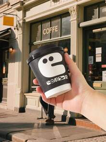 1 Par de Meias Divertidas com Estampa de Xícara de Café Marrom Escuro até a Panturrilha, Unissex, Conjunto de Caixa de Presente com Copo de Papel de Café Preto & Branco, Design Criativo Realista de Alimentos Divertido e Excêntrico, Volta às Aulas, Uso Doméstico, Adequado para Formatura/Natal/Carnaval/Páscoa/Ação de Graças/Halloween, Presente Surpresa, Meias de Estilo de Rua para Uso Diário, Essencial para Looks Casuais, Presente Perfeito para Academia/Casa/Escritório/Viagem Curta/Corrida/Esportes ao Ar Livre - Café - Visão 4