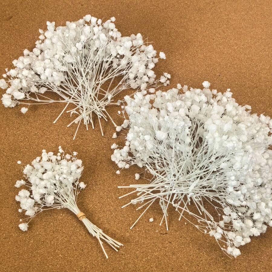 25/50/100/300/個 人造迷你星星 - 用於樹脂模具藝術和手工藝品、髮飾、婚禮花環、桌花、家居裝飾等 - - 漂白滿天星4 - 查看 1