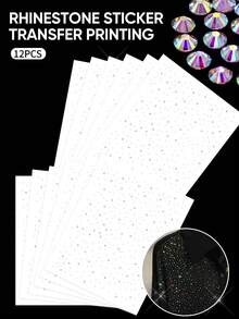 12入/包 燙貼水鑽水晶亮片熱熔貼布，適用於衣物與DIY手工藝（經典款）AB水鑽 - 經典款 - 查看 14