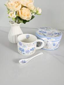 This Mug Features A Rose Print And Can Be Used As A Mug Or Coffee Cup. It's Suitable For Office And Kitchen Decoration. It Makes A Great Birthday Or Christmas Gift For A Wife, Colleague, Or Family Member, Or As A Back-To-School Present. - Multicolor - View 9