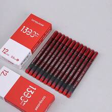 Large Capacity Gel Pen, 1300m+ Long Writing Length, Black & Red Ink Options, ST High-Precision Tip, Smooth Quick-Dry Ink For Clean Writing, Minimalist Visible Ink Barrel For School, Office & Study Use - 12Pcs/Set - View 7