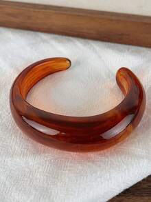 3 cái/1 cái Vòng tay nhựa resin đỏ dày bất đối xứng phong cách thời trang phóng đại cổ điển cho nữ, phù hợp đi làm hàng ngày, tụ tập bạn bè, lễ hội lãng mạn, chụp ảnh đường phố, du lịch biển - Đỏ - Xem 5