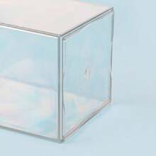 1 pieza Caja de almacenamiento de plástico transparente, organizador acrílico multifuncional, soporte para bolígrafos de escritorio & estante para brochas de maquillaje, caja de almacenamiento de artículos de papelería, contenedor de almacenamiento de brochas de maquillaje, cubo de almacenamiento de herramientas de belleza y cosméticos de escritorio, artículos esenciales para la temporada de regreso a la escuela - transparente - Ver 4