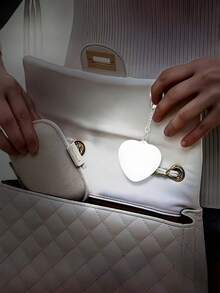 USB Rechargeable Mini Heart-Shaped Touch Sensor Night Light - Automatic Sensing Light, Soft Light, Eye-Protection Lighting, Portable Travel Keychain Pendant, Romantic Precious Valentine's Day Gift, Battery Powered, Office Lighting - Multicolor - View 5