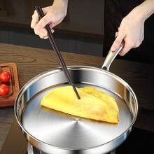 3-Ply Stainless Steel Heavy Duty Flat Bottom Frying Pan 304 Stainless Steel Non-Stick Skillet For Home Steak Searing And Stir-Frying - View 7