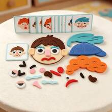 New Learning Toy, Social Emotional Learning Activity, Emotion Cards, Children DIY, Make Expressions, Describe Feelings, Educational Toy - Multicolor - View 3