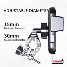 1pc Shockproof Anti-Drop Electric Scooter Phone Holder, Universal Bicycle Motorcycle Navigation Mount For Riding - A - View 6