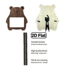 1PC Cartoon Frog & Bear Wooden Photo Frame, Cute Desktop Decor, Adorable Pet Photo Display Stand - Picture Frame - View 7