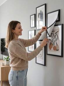 Bingkai Foto Magnetik Perekat Sendiri Ukuran A4, Bingkai Pajangan Foto dan Dokumen Plastik Portabel yang Dapat Dipasang di Dinding, Cocok untuk Foto, Papan Tulis Magnetik, Dekorasi Minimalis, Tidak Membutuhkan Sekrup/Pemasangan - Beraneka warna - View 5