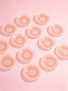 2/10pcs Reusable Invisible Nipple Covers, Seamless Non-Slip, Suitable For Various Occasions - Apricot - View 8