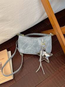 Personalized Korean Style Casual Women's Bag New Minimalist Versatile Shoulder Crossbody Bag - Blue - View 5
