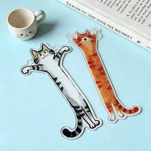 1PC Cat-Shaped Bookmark With Kitten - High-Transparency Acrylic Page Marker Suitable For Book Lovers, Cat-Themed Gift For Readers, Bookmark For Books, Journals, Planners - Multicolor - View 4