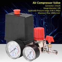 Interruptor de Válvula de Presión para Compresor de Aire, Regulador de Alta Precisión con Manómetros, Control Rápido de Presión - Negro - Ver 4
