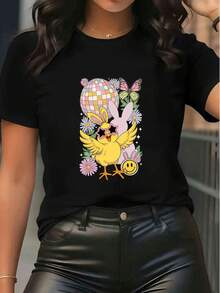 Women T-Shirts - Black - View 6