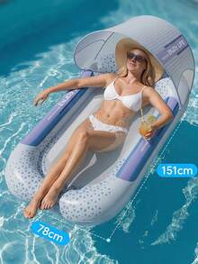 Adult Swimming Pool Floating Bed, Inflatable Hammock Floating Chair, Inflatable Pool Air Sofa, Full Body Immersed Floating Bed, Suitable For Relaxing In The Pool - Inflatable Flotation Device - View 3