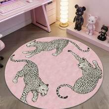 1 pieza Alfombra decorativa redonda de balón de fútbol en blanco y negro, decoración de dormitorio, alfombra pequeña, alfombra, decoración del hogar, alfombra de sala de estar, alfombra pequeña de sala de estar, alfombra de dormitorio, decoración del hogar de sala de estar, alfombra para exteriores, alfombra lavable - Multicolor 1 - Ver 2