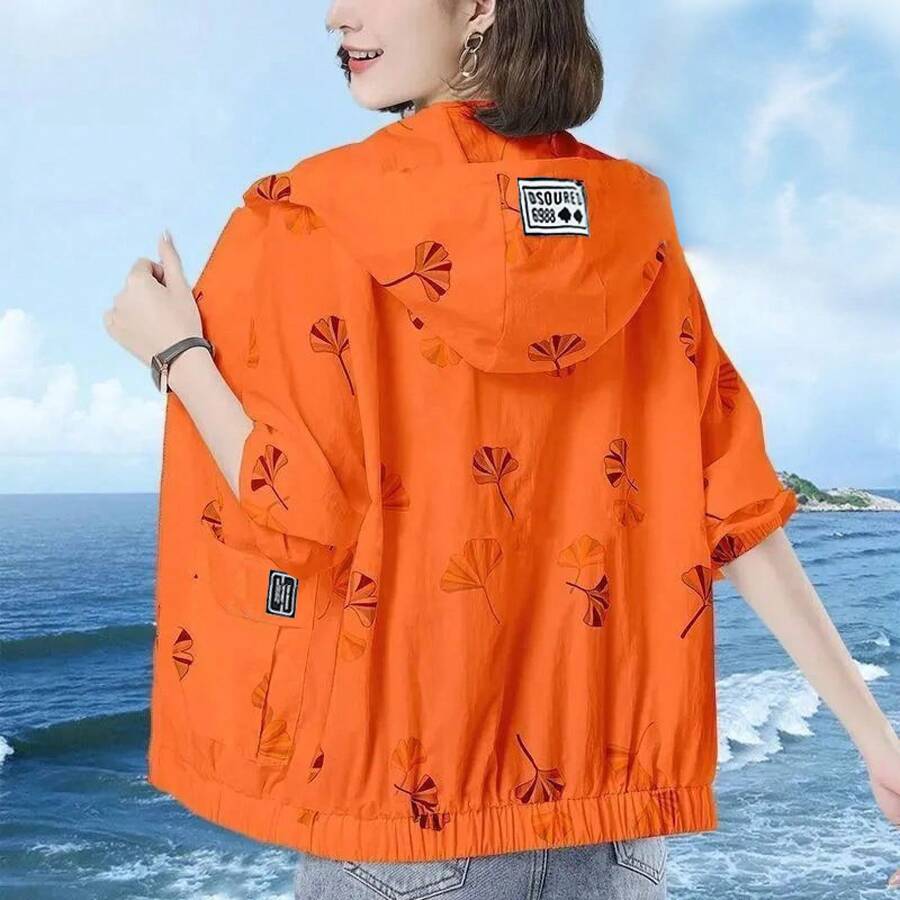 Women Lightweight Cardigans - Orange - View 1