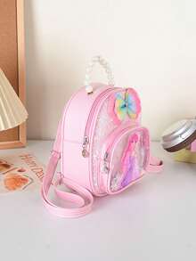 1pc This Stylish Pu Sequined Mini Princess Backpack Features A Unique And Sweet Design Suitable For Various Occasions. Versatile And Easy To Use, It'S Perfect For Outdoor Activities, Playtime, Commuting, And More, Making It A Perfect Gift For Teenagers. - Multicolor - View 8